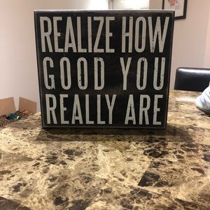Self standing home decor sign!